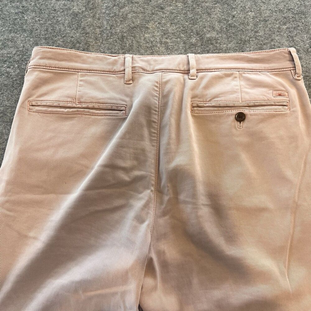 Faherty Coastline Premium Chino Tailored Fit Pants Dusty Rose Pink Mens 33x32 - Picture 9 of 11
